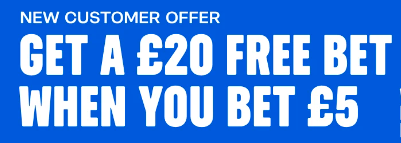 Gambling site advert for a 'bet and get' offer